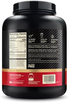 Optimum Nutrition Gold Standard 100  Whey Protein Powder  Double Rich Chocolate 1 98 Pound  Packaging May Vary 
