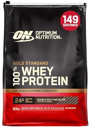 Optimum Nutrition Gold Standard 100  Whey Protein Powder  Double Rich Chocolate 1 98 Pound  Packaging May Vary 