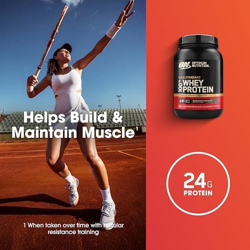 Optimum Nutrition Gold Standard 100  Whey Protein Powder  Double Rich Chocolate 1 98 Pound  Packaging May Vary 