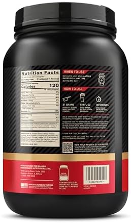 Optimum Nutrition Gold Standard 100  Whey Protein Powder  Double Rich Chocolate 1 98 Pound  Packaging May Vary 