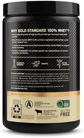 Optimum Nutrition Gold Standard 100  Whey Protein Powder  Double Rich Chocolate 1 98 Pound  Packaging May Vary 