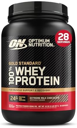 Optimum Nutrition Gold Standard 100  Whey Protein Powder  Extreme Milk Chocolate  5 Pound  Packaging May Vary 
