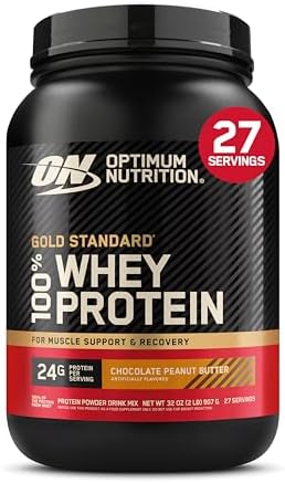Optimum Nutrition Gold Standard 100  Whey Protein Powder  Extreme Milk Chocolate  5 Pound  Packaging May Vary 