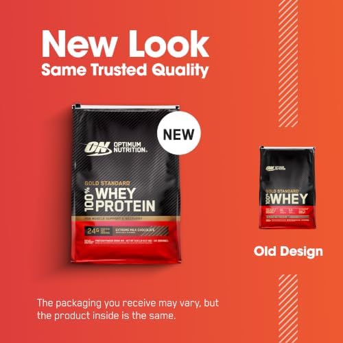 Optimum Nutrition Gold Standard 100  Whey Protein Powder  Extreme Milk Chocolate  10 Pound  Packaging May Vary 