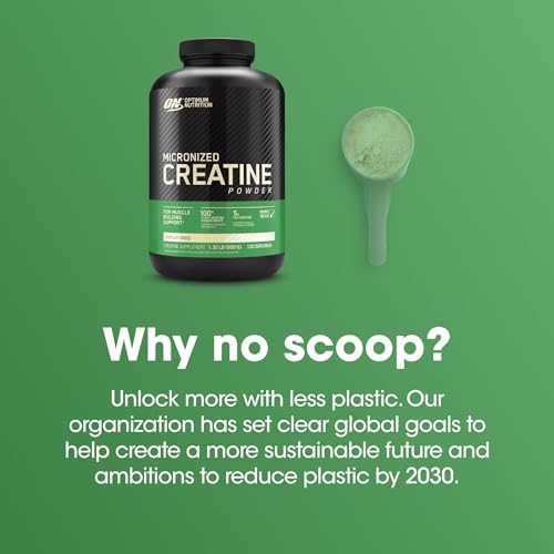 Optimum Nutrition Micronized Creatine Monohydrate Powder  Unflavored  120 Servings  600 Grams  Packaging May Vary