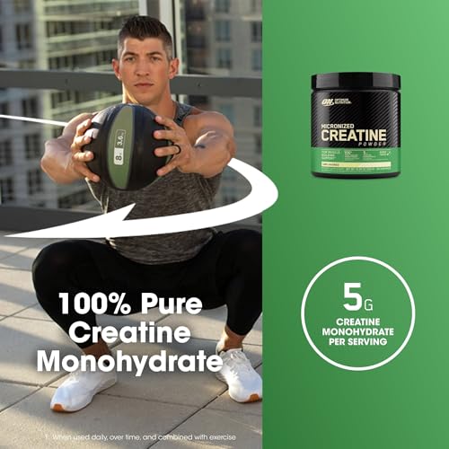 Optimum Nutrition Micronized Creatine Monohydrate Powder  Unflavored  60 Servings  300 Grams  Packaging May Vary