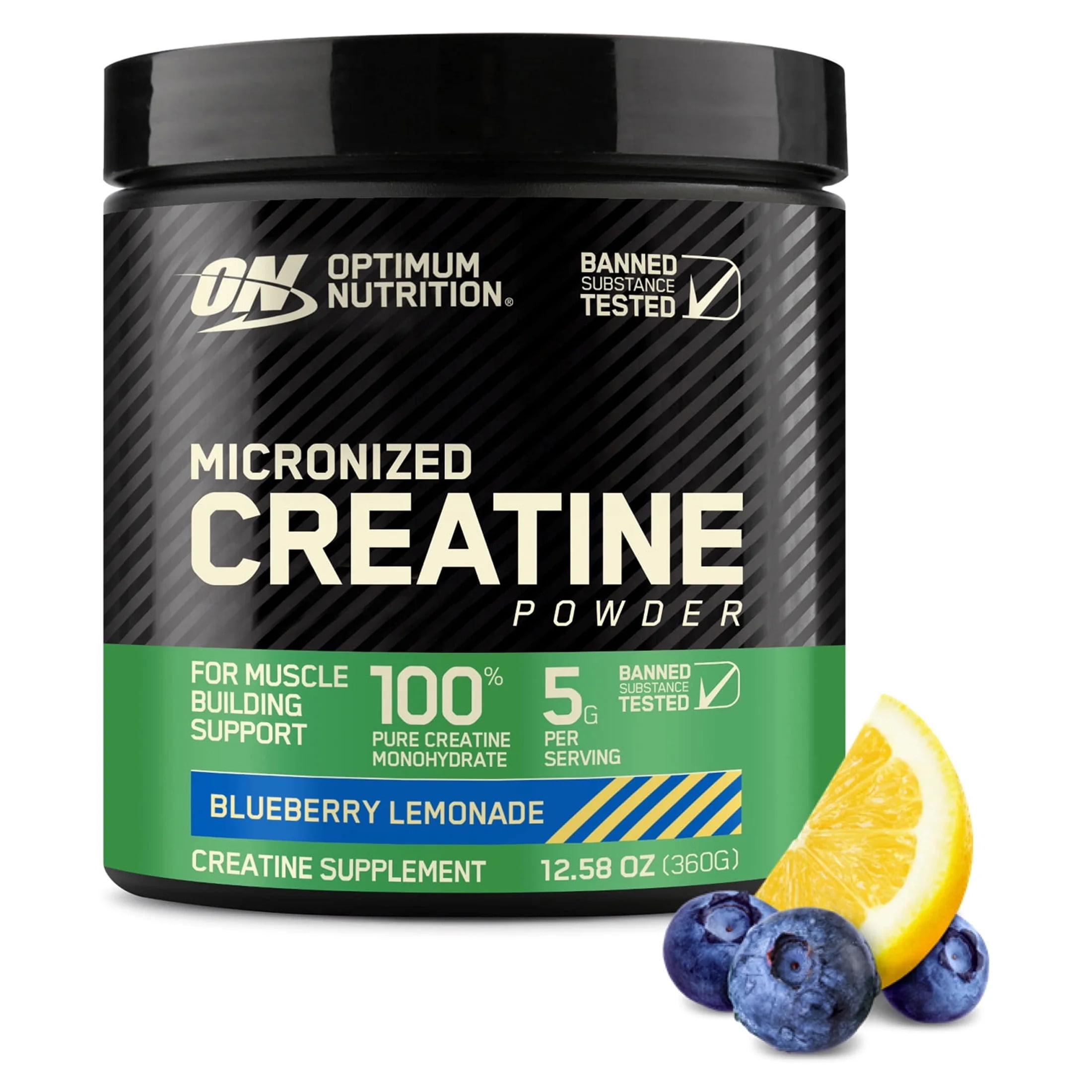 Optimum Nutrition Micronized Creatine Powder  Blueberry Lemonade  60 Servings