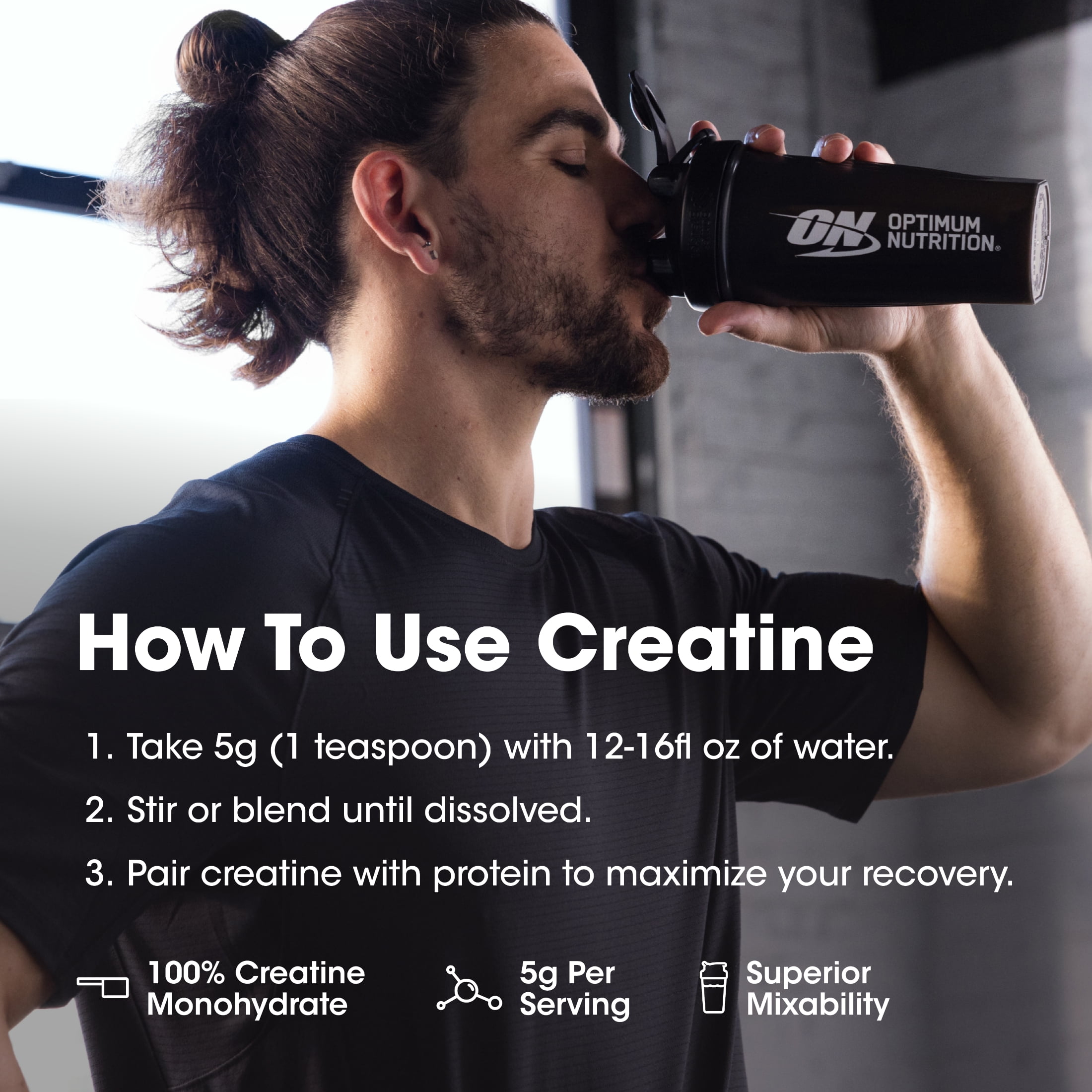 Optimum Nutrition Micronized Creatine Powder  Blueberry Lemonade  60 Servings