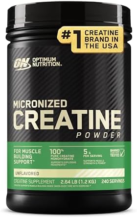 Optimum Nutrition Micronized Creatine Monohydrate Powder  Unflavored  60 Servings  300 Grams  Packaging May Vary 