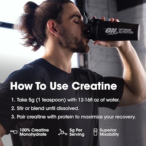 Optimum Nutrition Micronized Creatine Monohydrate Powder  Unflavored  240 Servings  1200 Grams  Packaging May Vary 