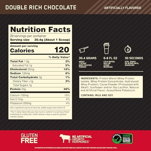Optimum Nutrition ON Gold Standard 100  Whey Protein Primary Source Isolate   Double Rich Chocolate  2 Lbs   ON Micronized Creatine Monohydrate Powder   Unflavored  300 Grams