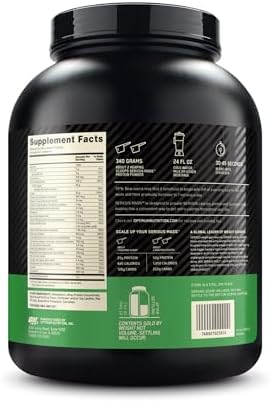 Optimum Nutrition Serious Mass  Weight Gainer Protein Powder  Mass Gainer  Vitamin C and Zinc for Immune Support  Creatine  Strawberry  6 Pound  Packaging May Vary 
