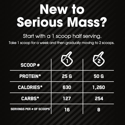 Optimum Nutrition Serious Mass  Weight Gainer Protein Powder  Mass Gainer  Vitamin C and Zinc for Immune Support  Creatine  Strawberry  6 Pound  Packaging May Vary 