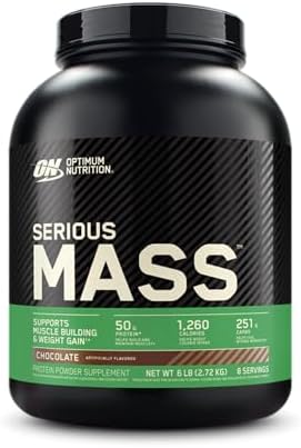 Optimum Nutrition Serious Mass  Weight Gainer Protein Powder  Mass Gainer  Vitamin C and Zinc for Immune Support  Creatine  Strawberry  12 Pound  Packaging May Vary 