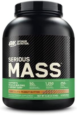 Optimum Nutrition Serious Mass Weight Gainer Protein Powder  Vitamin C and Zinc for Immune Support  Vanilla  12 Pound  Packaging May Vary 