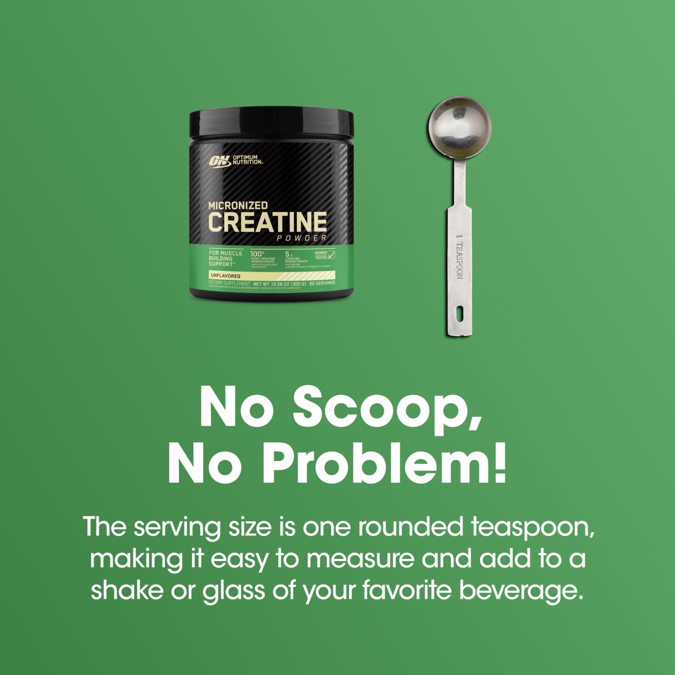 Optimum Nutrition  Micronized Creatine Powder  Unflavored 60 Servings