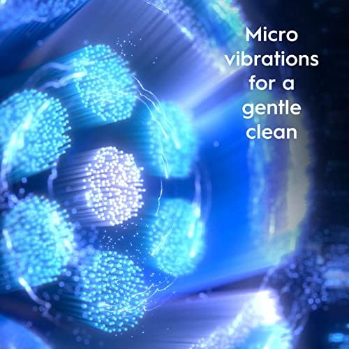 Oral B iO Series 10 Rechargeable Electric Toothbrush with Visible Pressure Sensor to Protect Gums  2 Min Timer  7 Cleaning Settings  4 Replacement Toothbrush Heads  and Charging Travel Case  Black