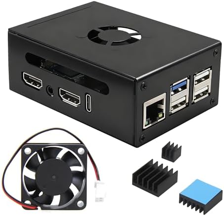Orange Pi 5 Pro Metal Case  N515  with 5V 3010 Cooling Fan and 3Pcs Aluminum Heatsinks for Orange Pi 5 Pro/Max/Ultra