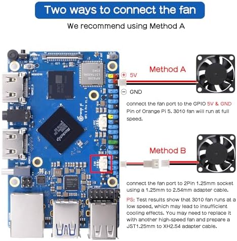Orange Pi 5 Pro Metal Case  N515  with 5V 3010 Cooling Fan and 3Pcs Aluminum Heatsinks for Orange Pi 5 Pro/Max/Ultra