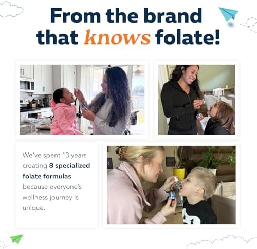 Organic FolinicActive Kids   Folinic Acid   B12  B6 & B2 Cofactors   Gentle Methylation Support for Mood  Energy & Cognition  Age Adjustable Dosing for Kids 1 18  Non GMO  Vegan  Berry Flavor  60mL 