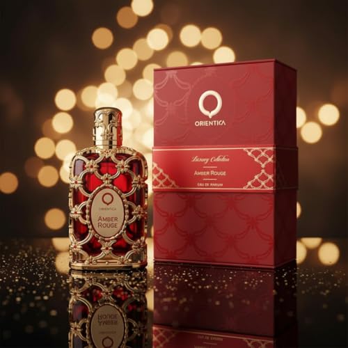 Este producto no se encuentra disponible en la tienda Orientica Luxury Collection Amber Rouge Eau De Parfum 5oz / 150ml   Woody  Amber  Saffron  Praline  Jasmine  Orange  Oak Moss  Seaweed   Arabic Perfume for Men & Women