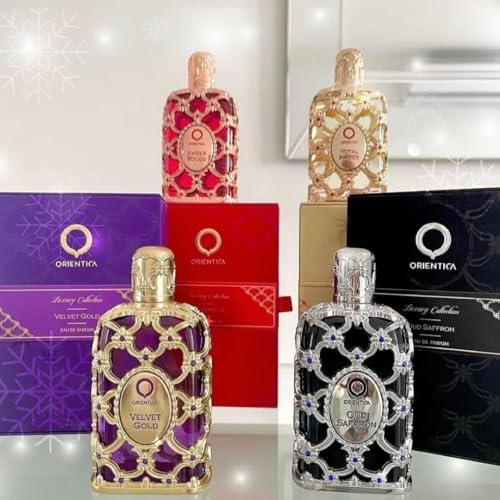 Este producto no se encuentra disponible en la tienda Orientica Luxury Collection Amber Rouge Eau De Parfum 5oz / 150ml   Woody  Amber  Saffron  Praline  Jasmine  Orange  Oak Moss  Seaweed   Arabic Perfume for Men & Women