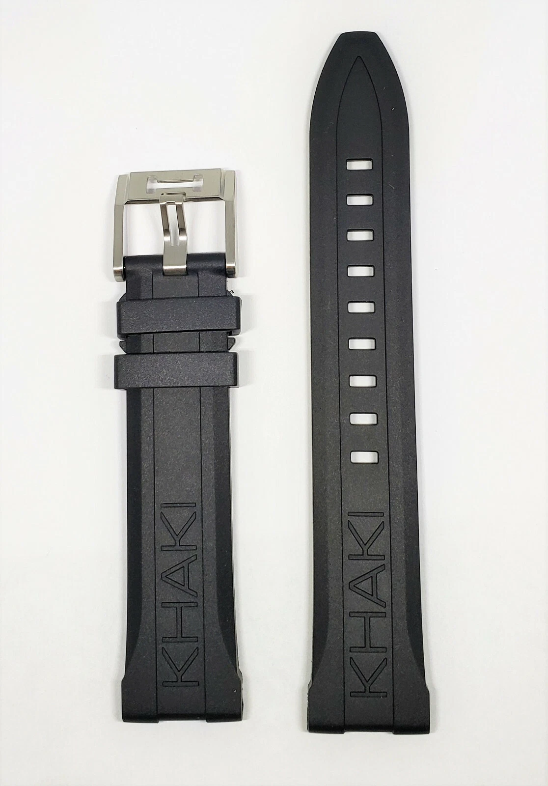 Original Hamilton Khaki Scuba 20mm Model # H823050 Black Rubber Watch Band Strap