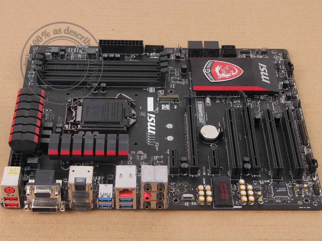 Original MSI Z97 GAMING 3  LGA 1150  Intel Z97 Motherboard ATX DDR3 USB 3 0