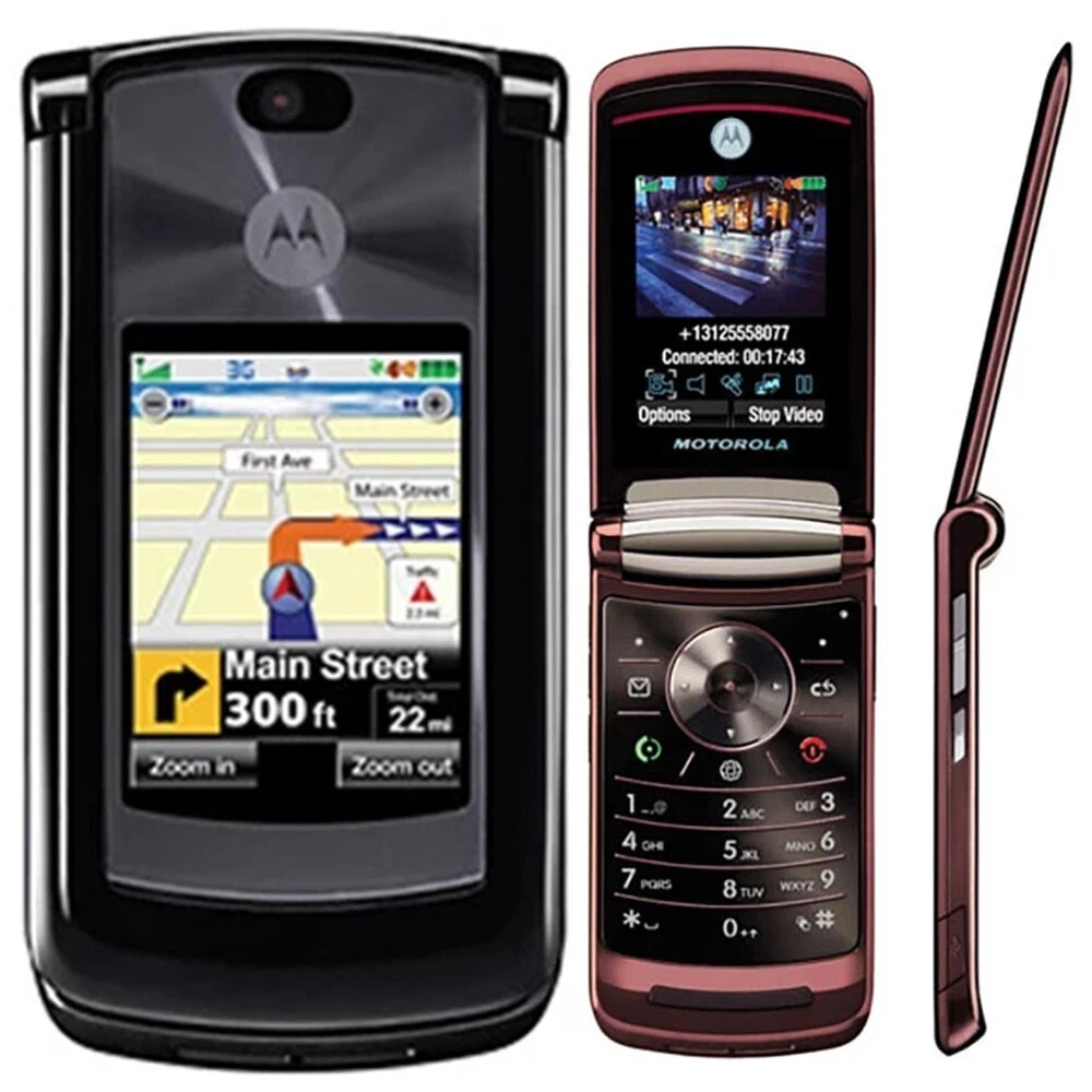 Teléfono Motorola RAZR2 V9 original de 2,2 pulgadas, 2 MP, Bluetooth, MP3, Flip, desbloqueado, 3G