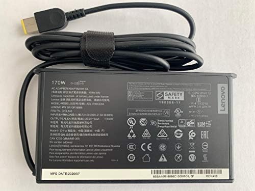 Original Slim Version Lenovo 170W AC Adapter for Lenovo Thinkpad P53  P70  P71  P72  P73  Compatible with P/N  SA10R16886  ADL170SCC3A  02DL140 