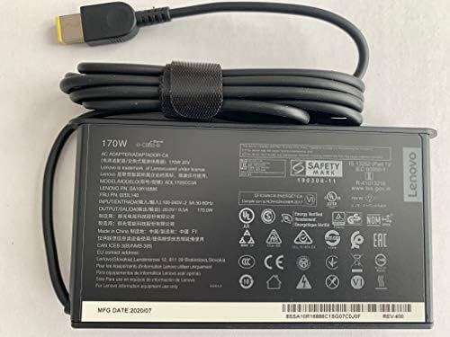 Original Slim Version Lenovo 170W AC Adapter for Lenovo Thinkpad P53  P70  P71  P72  P73  Compatible with P/N  SA10R16886  ADL170SCC3A  02DL140 