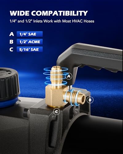 Orion Motor Tech Cordless Lithium Ion HVAC Vacuum Pump 3 cfm Vacuum Pump Battery Powered Auto AC Vacuum Pump for R134a R410a R1234yf Systems 1/4hp Single Stage Vacuum Pump Automotive