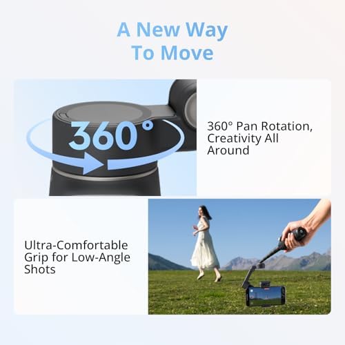 Osmo Mobile 8 Gimbal Stabilizer for Phone  Native Tracking with Audio & Lighting  360  Pan Rotation  Built in Extension Rod & Tripod  10h Battery  Extension Rod  Robust 3 Axis Stabilization