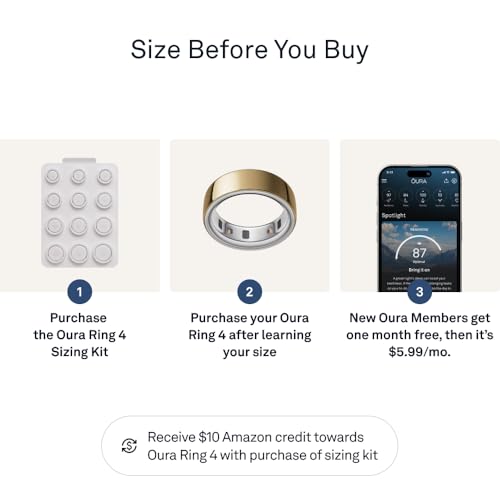 Oura Ring 4 Sizing Kit   Size Before You Buy Oura Ring 4   Unique Sizing   Receive Credit for Purchase