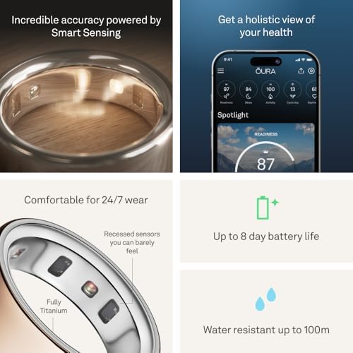 Oura Ring 4   Black   Size 8   Size Before You Buy