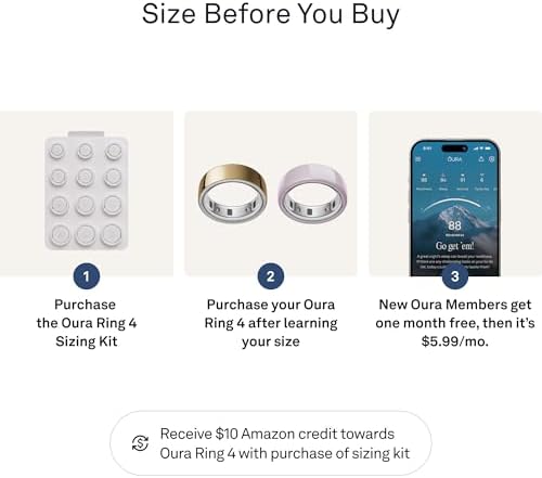 Oura Ring 4   Black   Size 8   Size Before You Buy