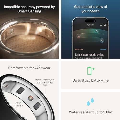 Oura Ring 4   Black   Size 8   Size Before You Buy