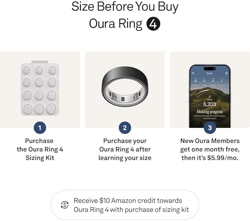 Oura Ring 4   Black   Size 8   Size Before You Buy