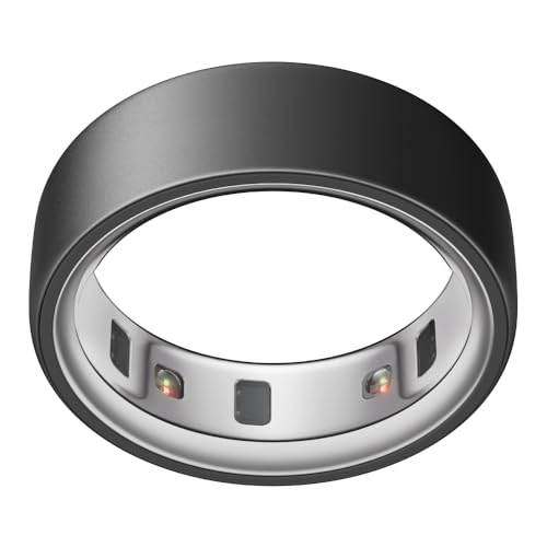 Talla: 13 - Oura - Ring 4, anillo inteligente, monitor de sueño, frecuencia cardíaca, forma física, 8 días de batería, talla 13, negro mate (Stealth)