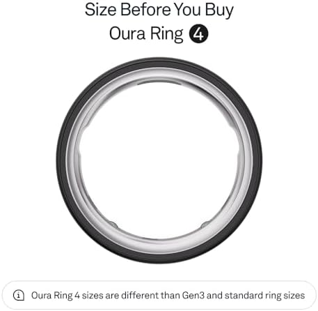 Oura Ring 4   Stealth   Size 12   Sleep  Activity  Women s Health  AI Advisor  Up to 8 Days of Battery Life  Size Before You Buy  Android & iOS Compatible