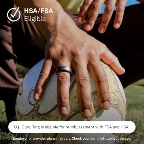 Oura Ring 4   Stealth   Size 12   Sleep  Activity  Women s Health  AI Advisor  Up to 8 Days of Battery Life  Size Before You Buy  Android & iOS Compatible