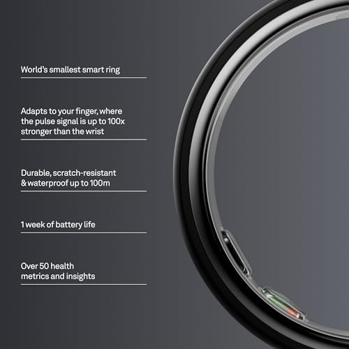 Oura Ring 5   Stealth   Size 11   World s Smallest Smart Ring   Sleep  Activity  Women s Health  AI Advisor  1 Week of Battery Life  Size Before You Buy  Android & iOS Compatible