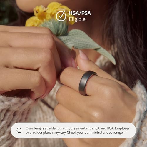 Oura Ring 5   Stealth   Size 11   World s Smallest Smart Ring   Sleep  Activity  Women s Health  AI Advisor  1 Week of Battery Life  Size Before You Buy  Android & iOS Compatible