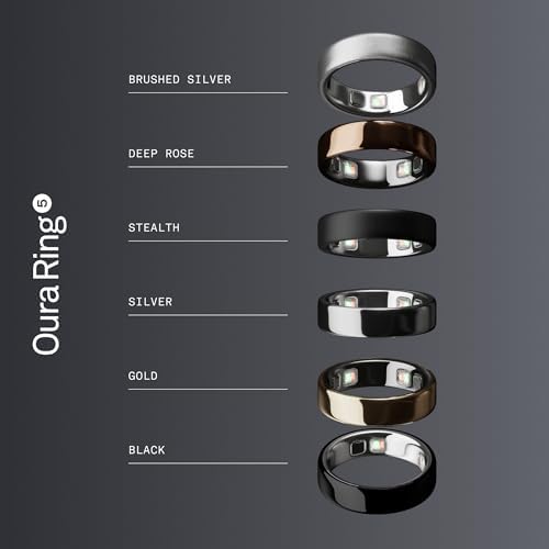 Oura Ring 5   Stealth   Size 11   World s Smallest Smart Ring   Sleep  Activity  Women s Health  AI Advisor  1 Week of Battery Life  Size Before You Buy  Android & iOS Compatible