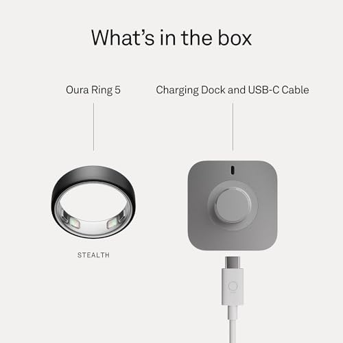 Oura Ring 5   Stealth   Size 11   World s Smallest Smart Ring   Sleep  Activity  Women s Health  AI Advisor  1 Week of Battery Life  Size Before You Buy  Android & iOS Compatible
