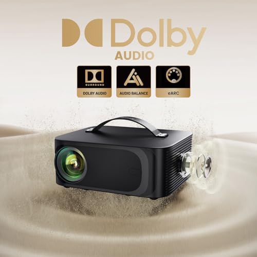 Outdoor Projector 4K with WiFi and Bluetooth   3000 Brightness/50W DoIby/Built in APPs  Portable Projector Smart OS 2 0&AI Auto Focus  ONOAYO Movie Proyector Compatible with Netflix/YouTube/PrimeVideo