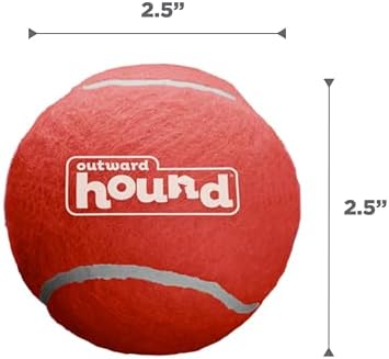 Outward Hound Squeaker Ballz   Squeaky Tennis Balls for Dogs Under 50 lbs  Interactive Dog Toy for Fetch & Training  Medium  2 5   4 Pack