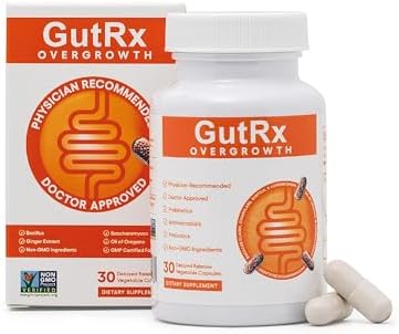 Overgrowth Probiotics for Women and Men with Saccharomyces Boulardii  Lactobacillus Reuteri & Bifidobacterium for Supporting Gut Health & Digestive Health  Gluten Free  30 Capsules
