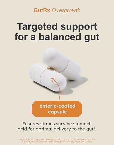 Overgrowth Probiotics for Women and Men with Saccharomyces Boulardii  Lactobacillus Reuteri & Bifidobacterium for Supporting Gut Health & Digestive Health  Gluten Free  30 Capsules