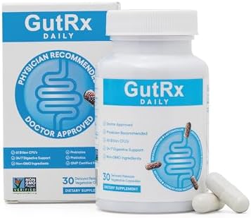 Overgrowth Probiotics for Women and Men with Saccharomyces Boulardii  Lactobacillus Reuteri & Bifidobacterium for Supporting Gut Health & Digestive Health  Gluten Free  30 Capsules